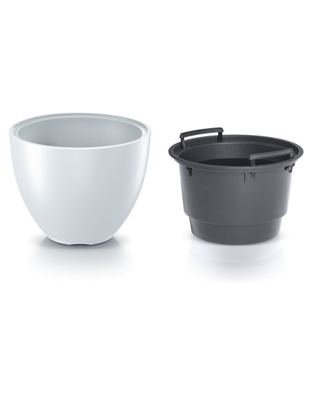 Donica duża mrozoodporna okrągła Hera 57 cm - biała