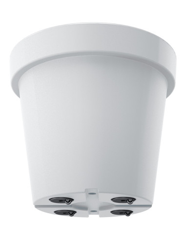 Duża okrągła donica 60 cm 55L - biała