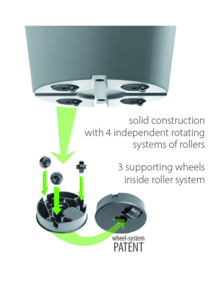 Duża okrągła donica 60 cm 55L - biała