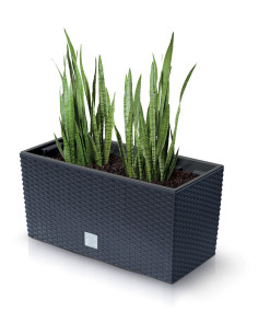 Donica skrzynka rattan Ratio 58 cm - antracytowa 2