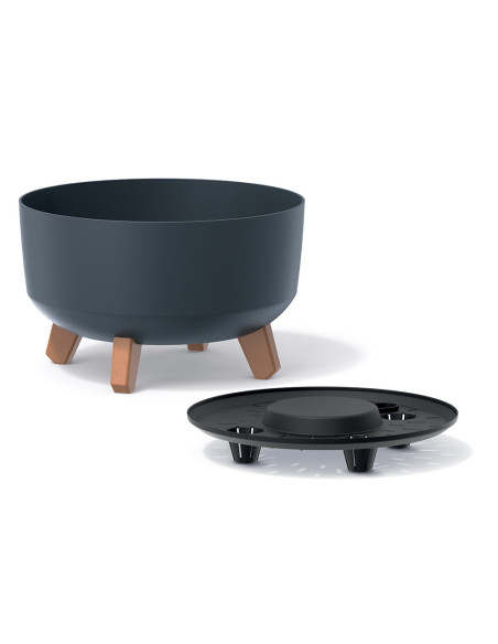 Doniczka z nóżkami Gracja 28,5cm - antracytowa