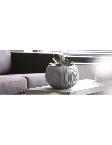 Okrągła doniczka 29 cm - czarny beton