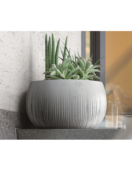 Okrągła doniczka 29 cm - czarny beton