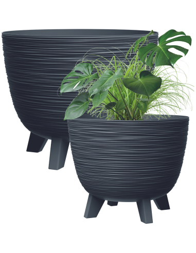 Doniczka z nóżkami Forum 29 cm - antracytowa