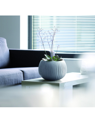 Okrągła doniczka 29 cm - czarny beton