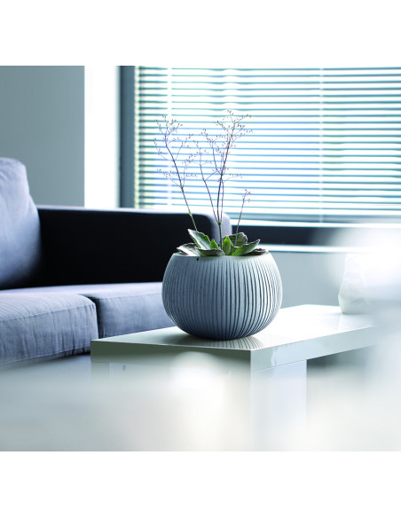 Okrągła doniczka 29 cm - czarny beton