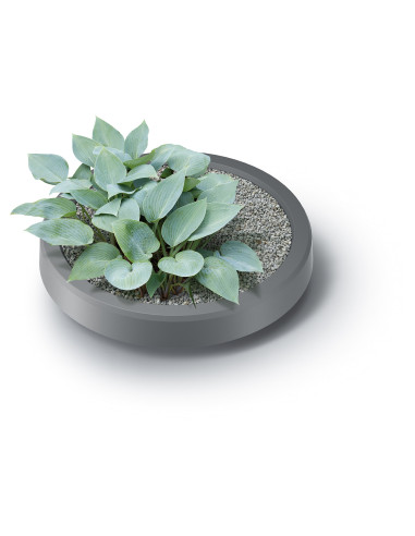 Płytka doniczka 59,5 cm pokrywa zbiornika deszczówki - antracyt