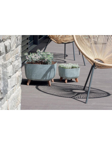 Doniczka z nóżkami Gracja 39 cm - antracyt