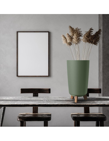 Doniczka wysoka z nóżkami Gracja 23,9 cm - marengo