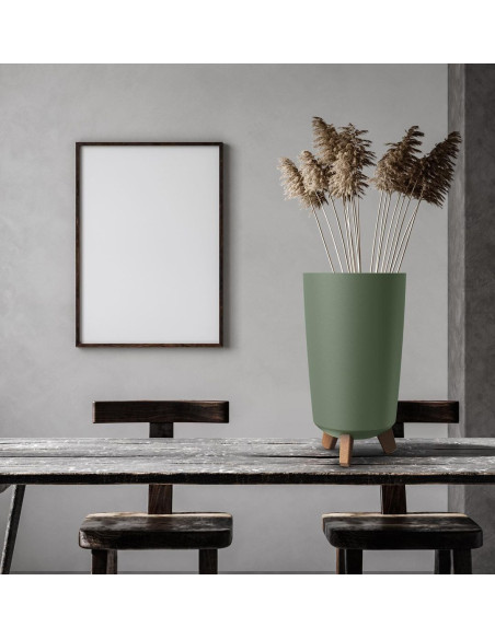 Doniczka wysoka z nóżkami Gracja 23,9 cm - marengo