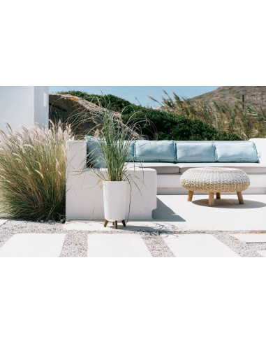 Doniczka wysoka z nóżkami Gracja 23,9 cm - betonowa