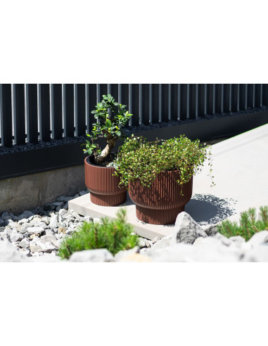 Doniczka z wkładem Molly 30 cm - antracyt