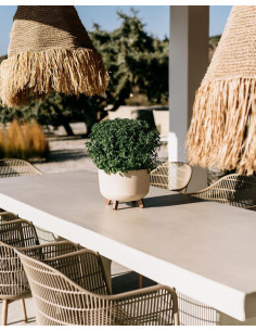 Doniczka z nóżkami Gracja 23,8 cm - kremowa 2