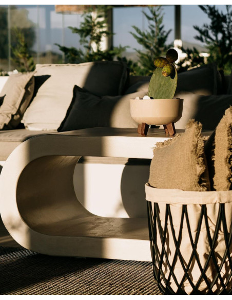 Doniczka z nóżkami Gracja 23,8 cm - kremowa