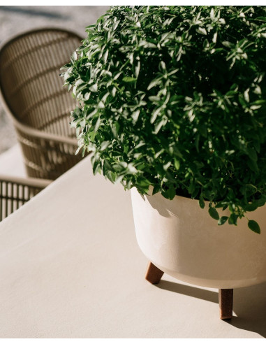 Doniczka z nóżkami Gracja 23,8 cm - biała