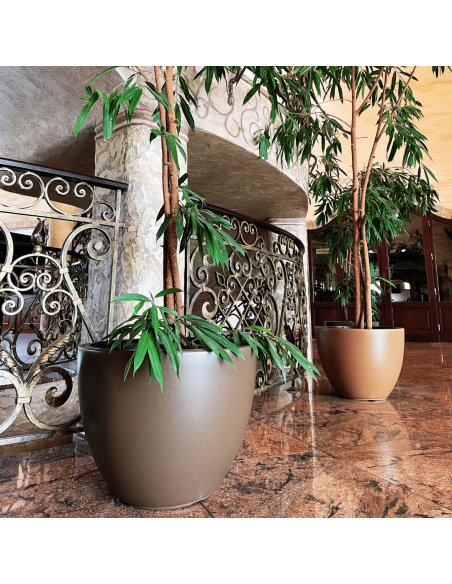 Donica duża mrozoodporna okrągła Hera 57 cm - kolor wood