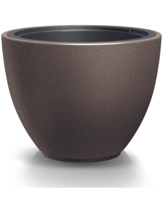 Donica duża mrozoodporna okrągła Hera 57 cm - brąz / kawa