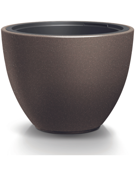 Donica duża mrozoodporna okrągła Hera 57 cm - brąz / kawa
