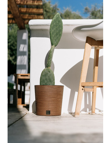 Doniczka okrągła Forum 25 cm - kawa