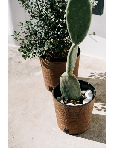 Doniczka okrągła Forum 25 cm - kawa