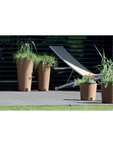 Doniczka okrągła Forum 25 cm - kawa