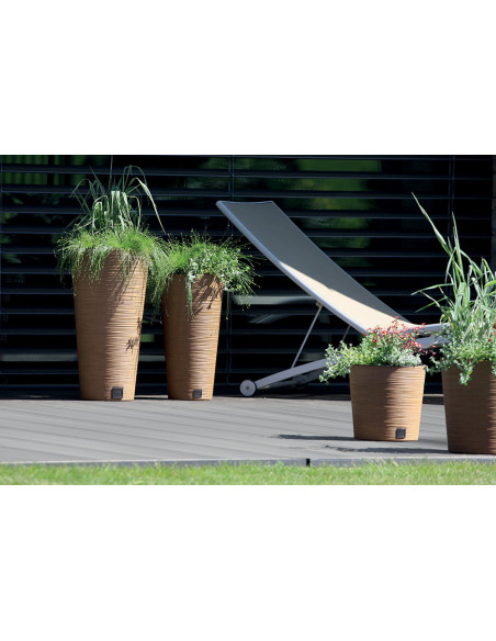 Doniczka okrągła Forum 25 cm - kawa