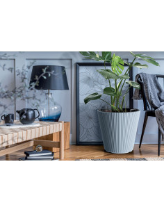 Doniczka okrągła Molly 39 cm - biała 2