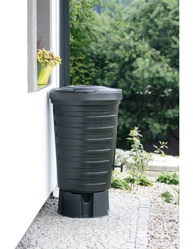 Pojemnik na deszczówkę 210 L zbiornik na wodę - czarny