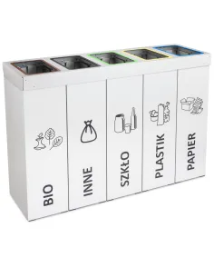 Kosz do segregacji DENEB 5x50L z pokrywą – modułowy