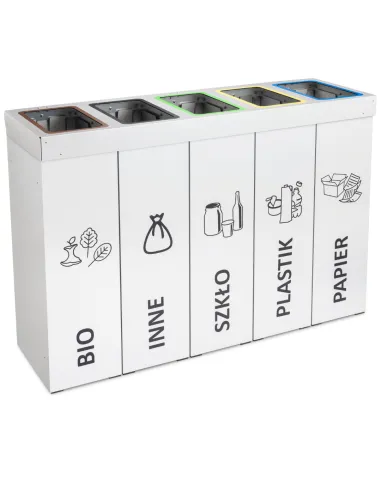 Kosz do segregacji DENEB 3x70L z pokrywą – modułowy