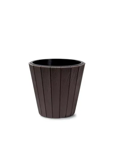 Doniczka Woody 48,8 cm - brązowa