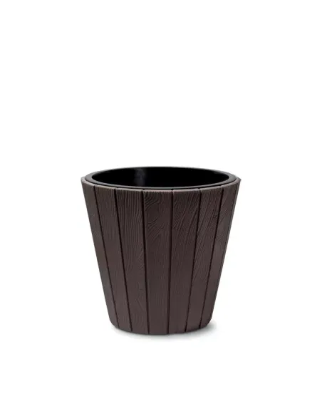 Doniczka Woody 48,8 cm - brązowa