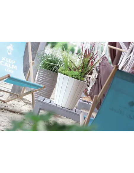 Doniczka Woody 48,8 cm - brązowa